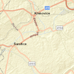 Křenovice Street Map