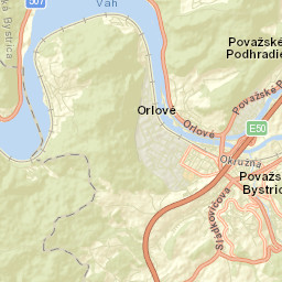 Okres Považská Bystrica Street Map