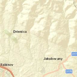 Sabinov Street Map