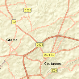 Coutances Street Map