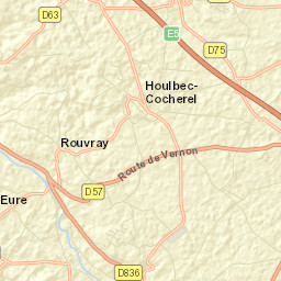 Houlbec-Cocherel Street Map