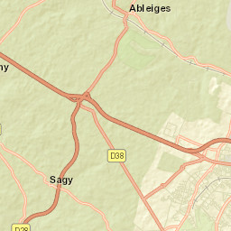Ableiges Street Map