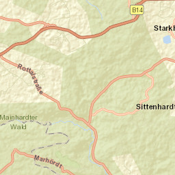Regierungsbezirk Stuttgart Street Map