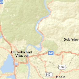 Hluboká nad Vltavou Street Map