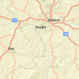 Dačice Street Map