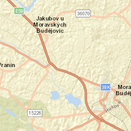 Moravské Budějovice Street Map