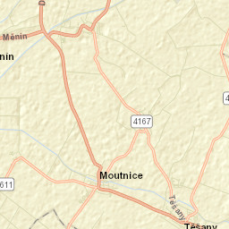 Moutnice Street Map