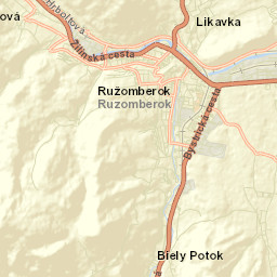 Ružomberok Street Map
