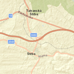 Štrba Street Map