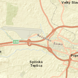 Poprad Street Map