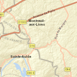 Montreuil-aux-Lions Street Map