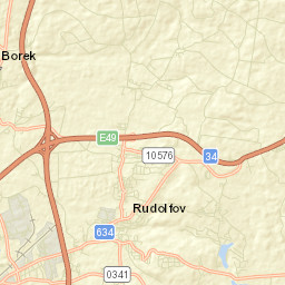 Rudolfov Street Map