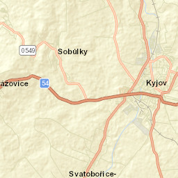 Kyjov Street Map