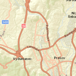 Okres Prešov Street Map