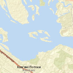 Kamiani Potoky Street Map