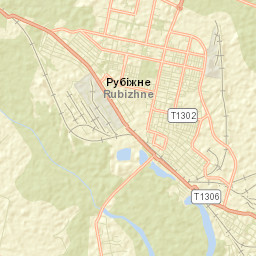 Rubizhne Street Map