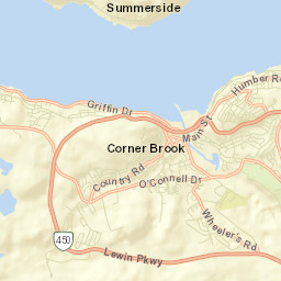 Corner Brook Street Map