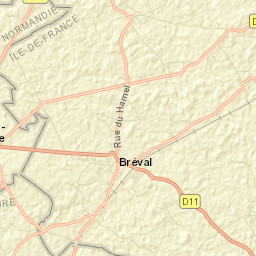 Bréval Street Map