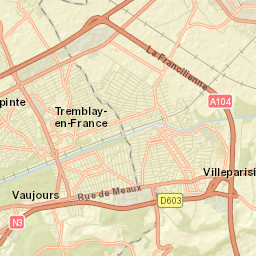 Vaujours Street Map