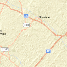 Hostěradice Street Map