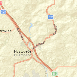 Hustopeče Street Map