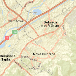Dubnica nad Váhom Street Map