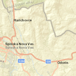 Okres Spišská Nová Ves Street Map