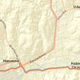 Humenné Street Map
