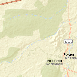 Rozhniativ Street Map