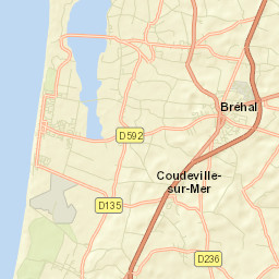 Bréhal Street Map