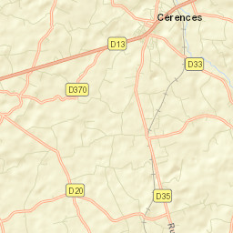 Cérences Street Map