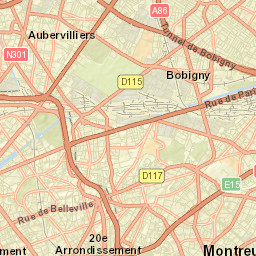 Bagnolet Street Map