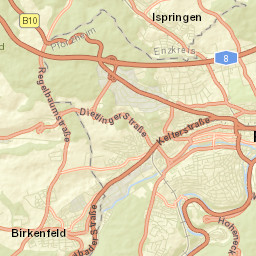 Ispringen Street Map