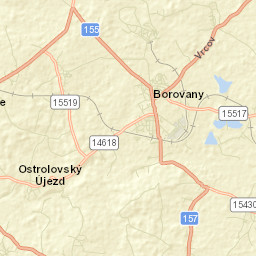 Borovany Street Map