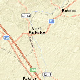 Bořetice Street Map
