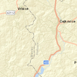 Čejkovice Street Map