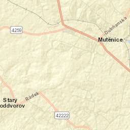 Mutěnice Street Map