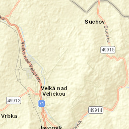 Velká nad Veličkou Street Map