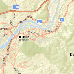 Okres Trenčín Street Map