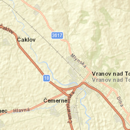 Okres Vranov nad Topľou Street Map