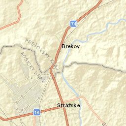 Strážske Street Map