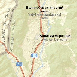 Velykyi Bereznyi Street Map