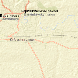 Barvinkove Street Map