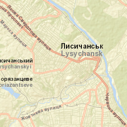 Lysychans’k Street Map