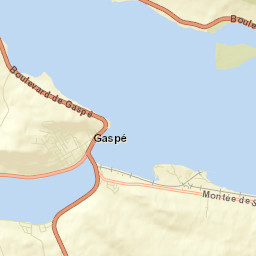Gaspé Street Map