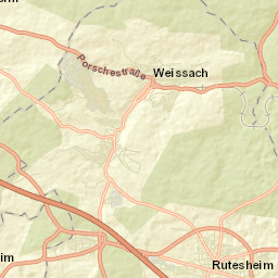 Rutesheim Street Map