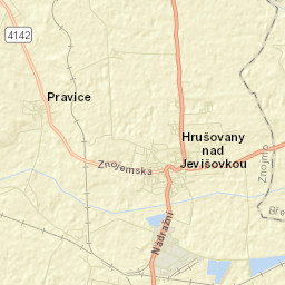 Hrušovany nad Jevišovkou Street Map