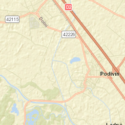 Podivín Street Map