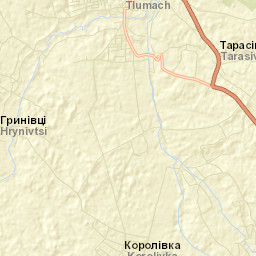 Tlumach Street Map