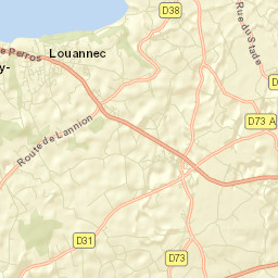Louannec Street Map
